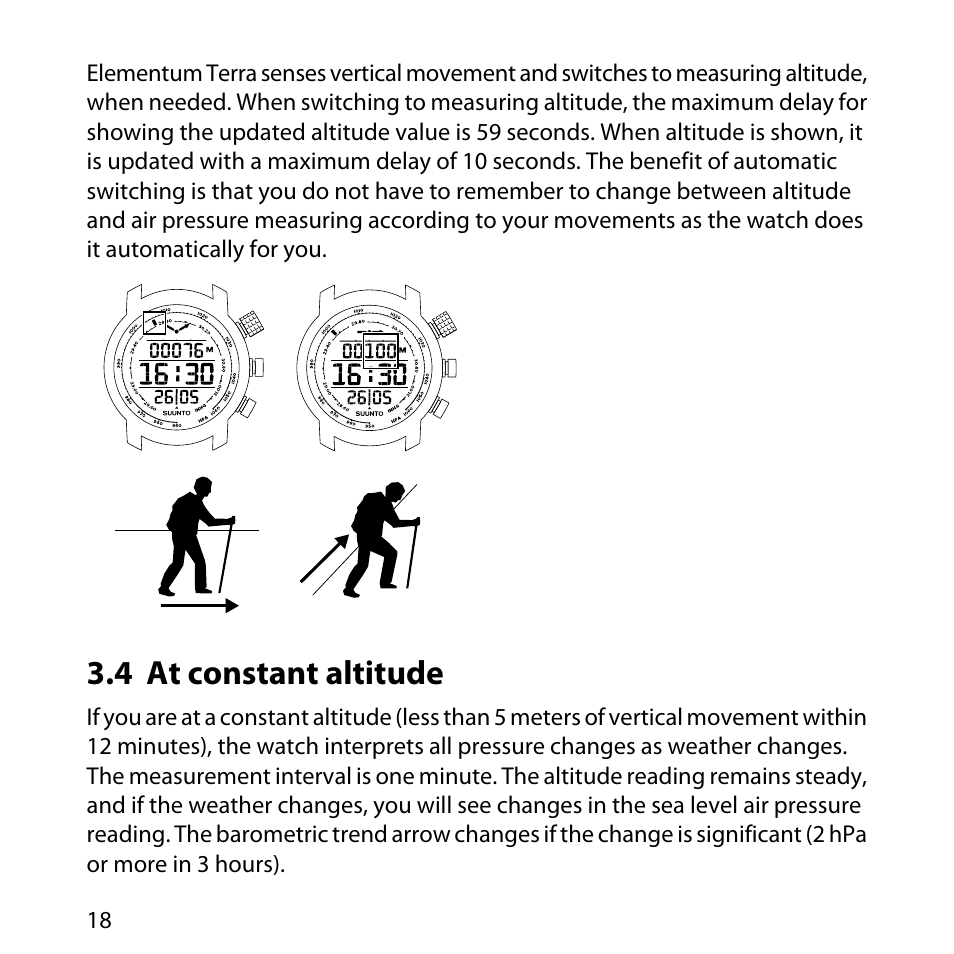 4 at constant altitude | SUUNTO Elementum Terra User Manual | Page 24 / 37