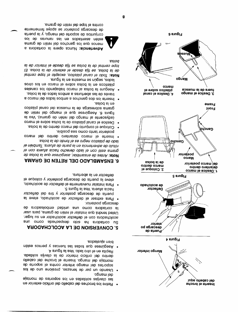 Conversion de la acolchadora, Ensamblado del reten de grama | Craftsman 247.370253 User Manual | Page 33 / 40