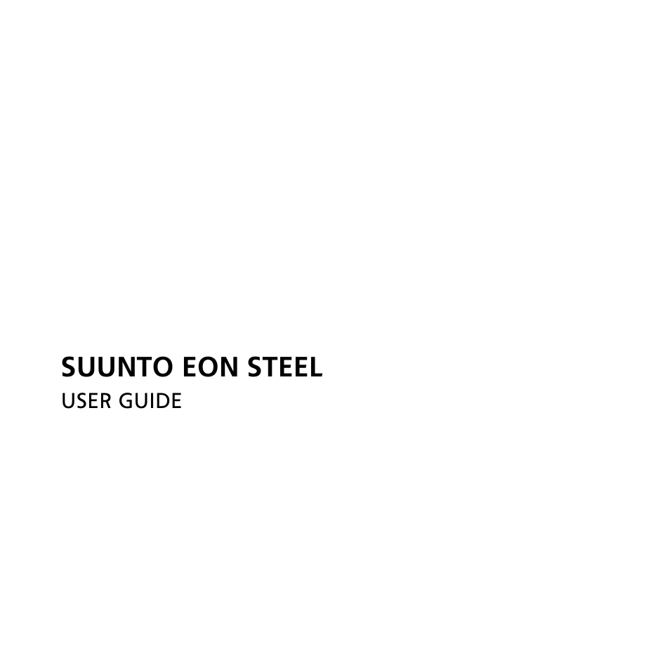 SUUNTO EON STEEL User Manual | 78 pages