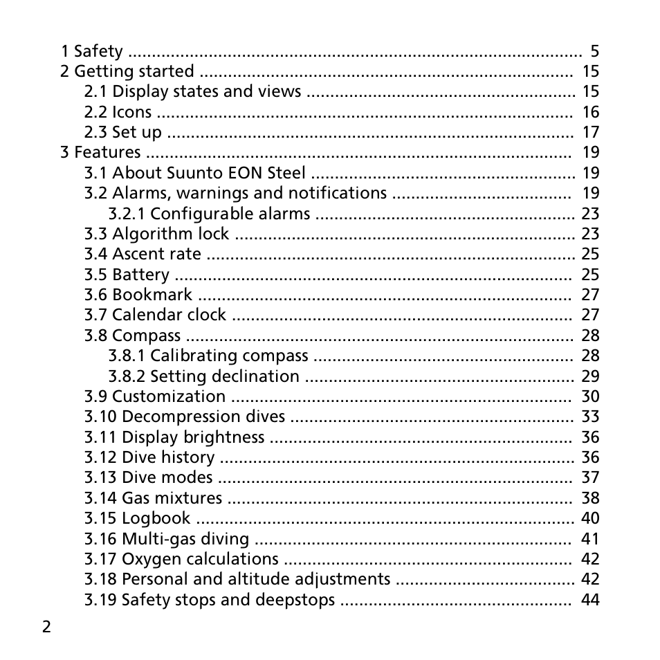 SUUNTO EON STEEL User Manual | Page 2 / 78