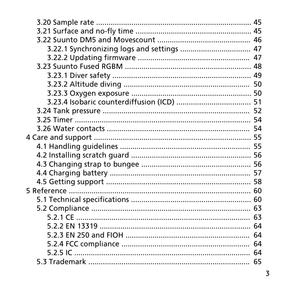 SUUNTO EON STEEL User Manual | Page 3 / 78