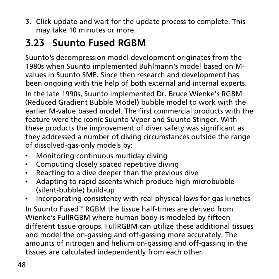 23 suunto fused rgbm | SUUNTO EON STEEL User Manual | Page 48 / 78