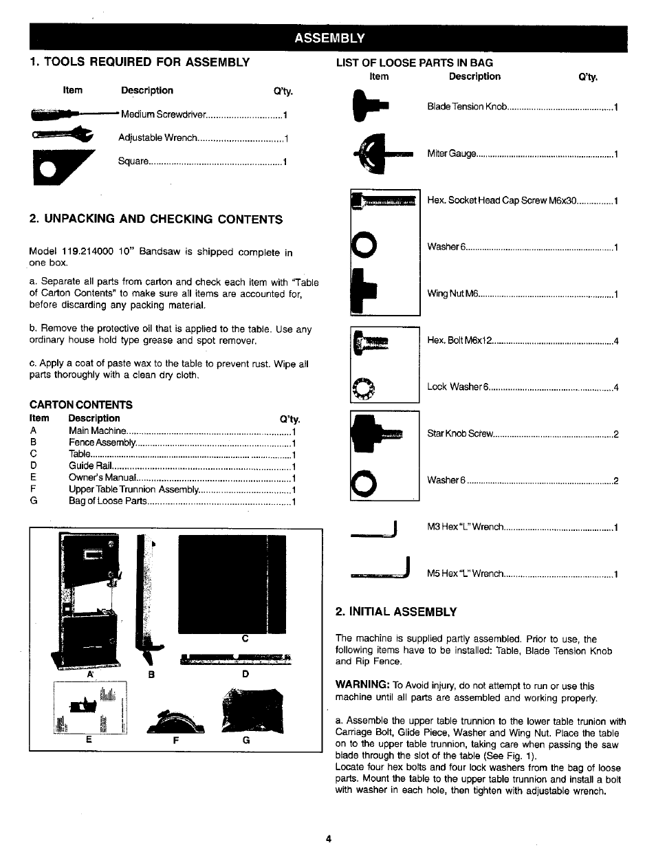 Craftsman 119.214000 User Manual | Page 4 / 20