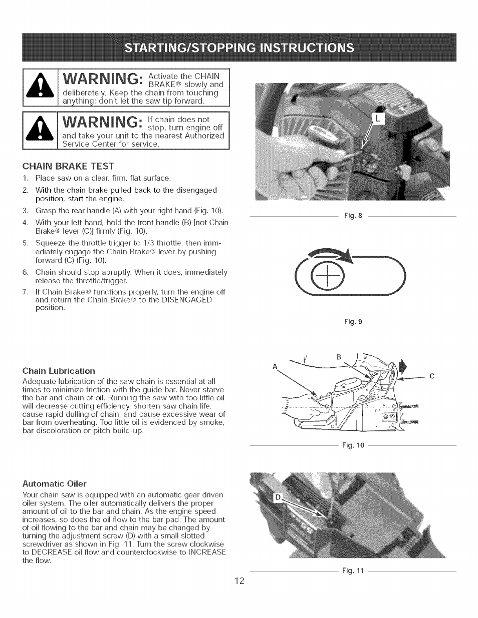 Craftsman 316.350840 User Manual | Page 12 / 28