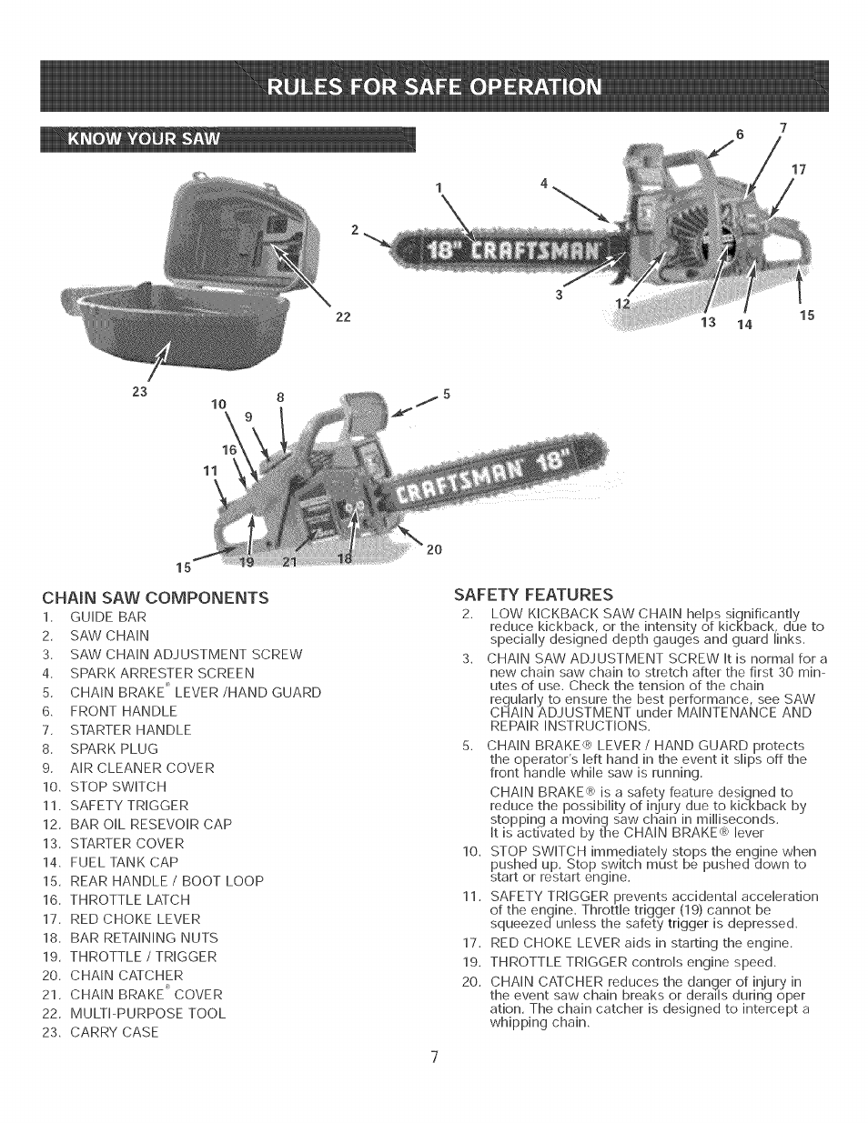 Craftsman 316.350840 User Manual | Page 7 / 28