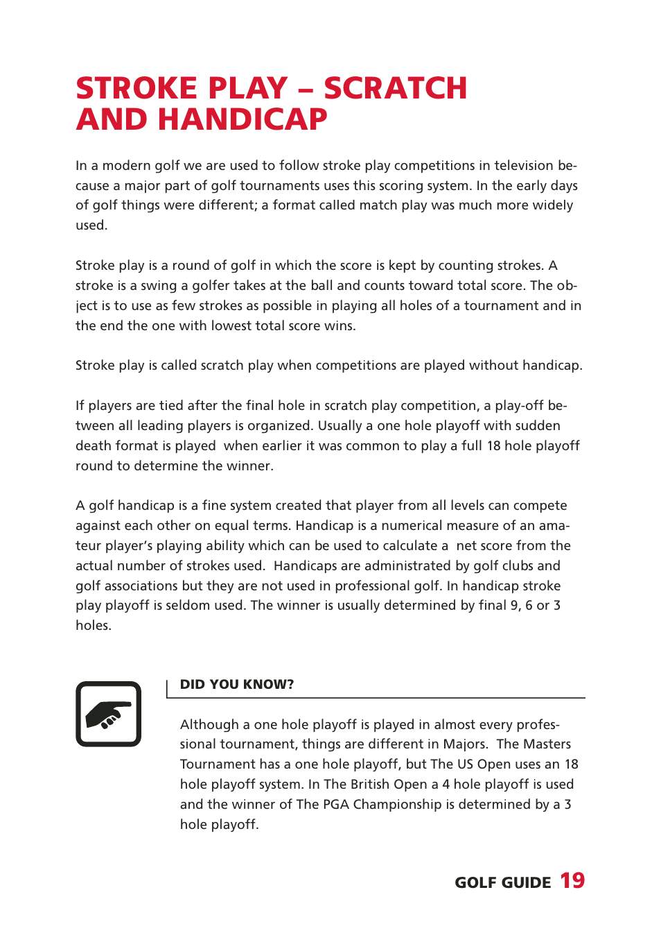 Stroke play – scratch and handicap | SUUNTO Golf User Manual | Page 19 / 32