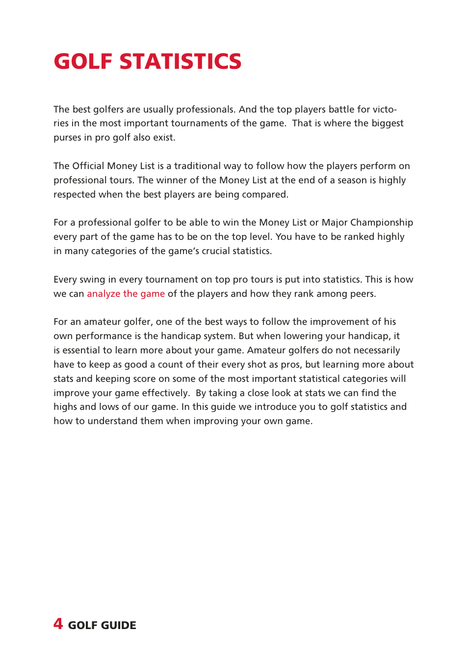Golf statistics | SUUNTO Golf User Manual | Page 4 / 32