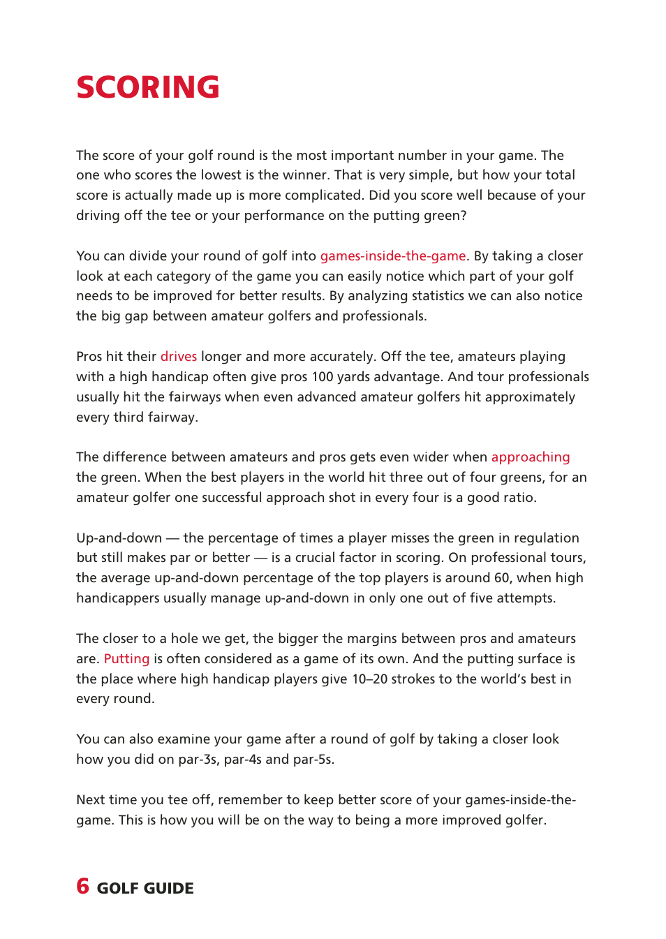 Scoring | SUUNTO Golf User Manual | Page 6 / 32