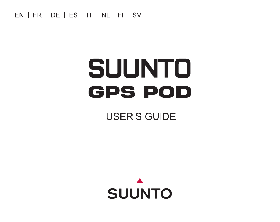 SUUNTO GPS POD User Manual | 84 pages