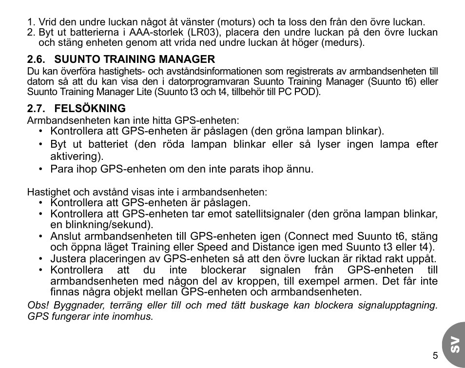 SUUNTO GPS POD User Manual | Page 76 / 84