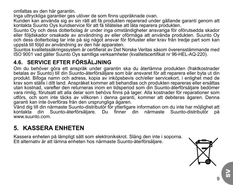 Kassera enheten | SUUNTO GPS POD User Manual | Page 80 / 84