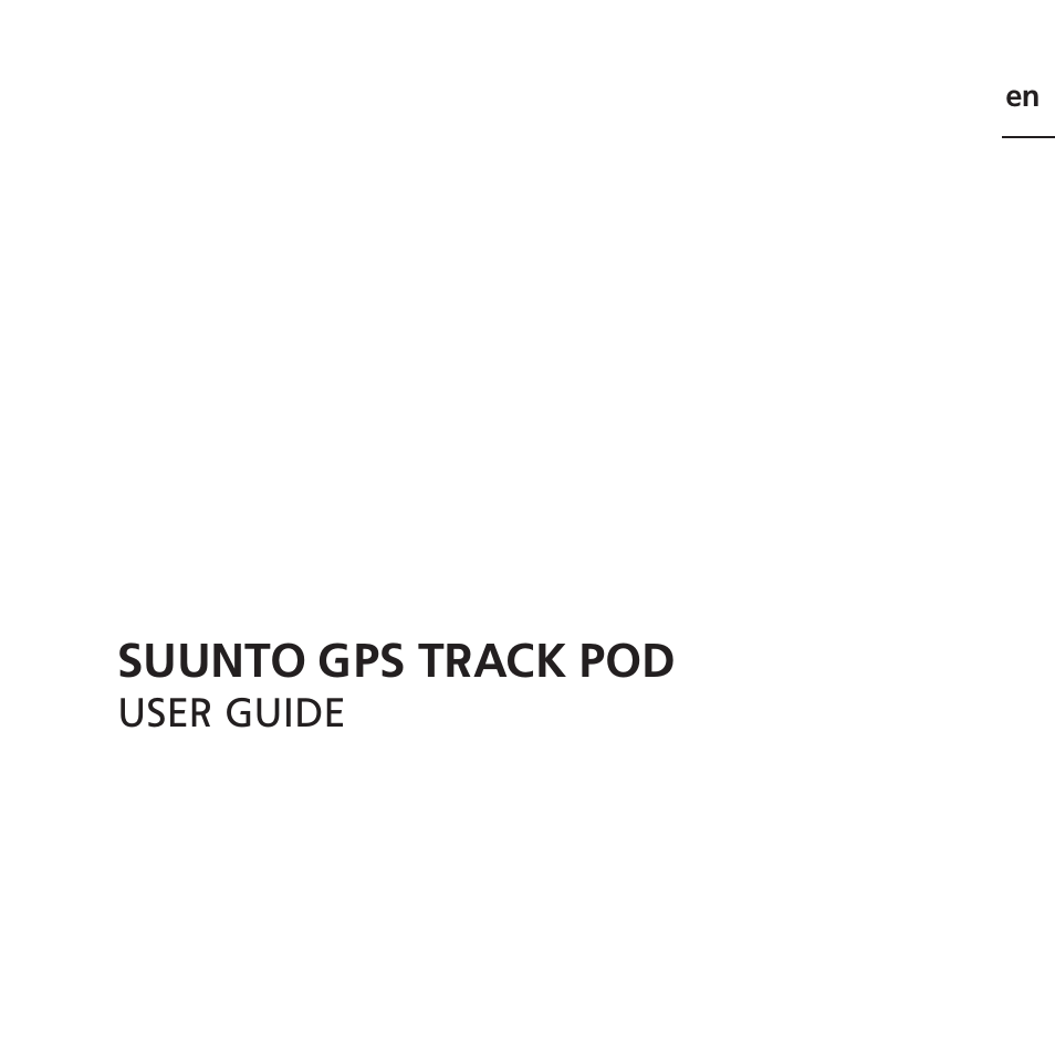 SUUNTO GPS TRACK POD User Manual | 32 pages