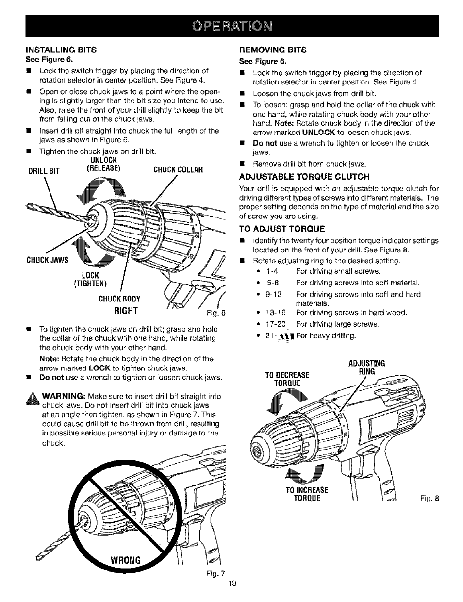 Craftsman 315.115210 User Manual | Page 13 / 19