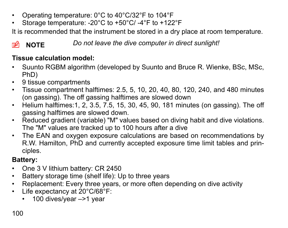 SUUNTO HELO2 User Manual | Page 100 / 116