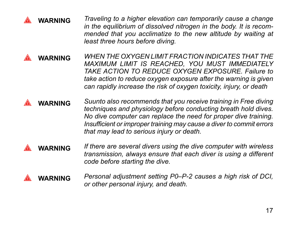 SUUNTO HELO2 User Manual | Page 17 / 116