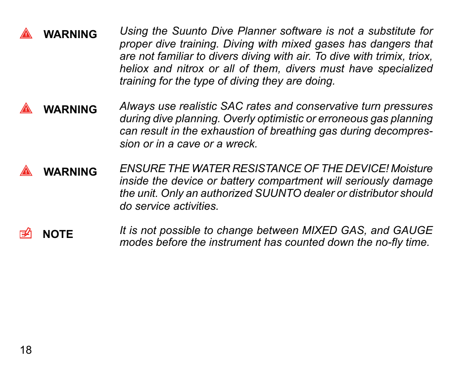 SUUNTO HELO2 User Manual | Page 18 / 116