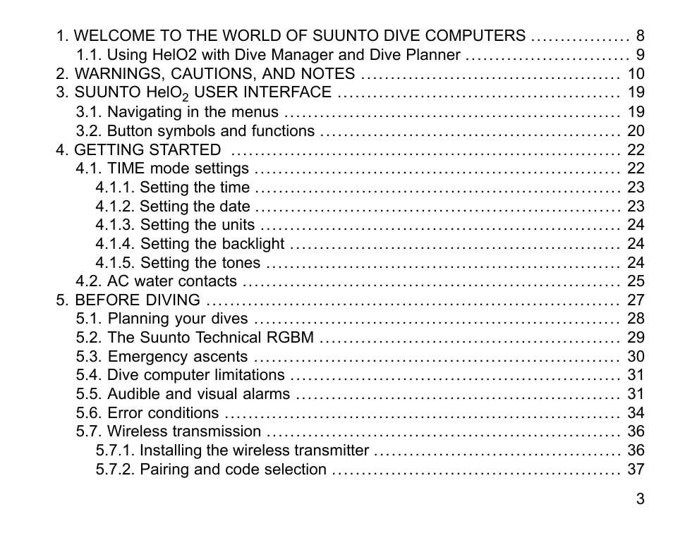 SUUNTO HELO2 User Manual | Page 3 / 116