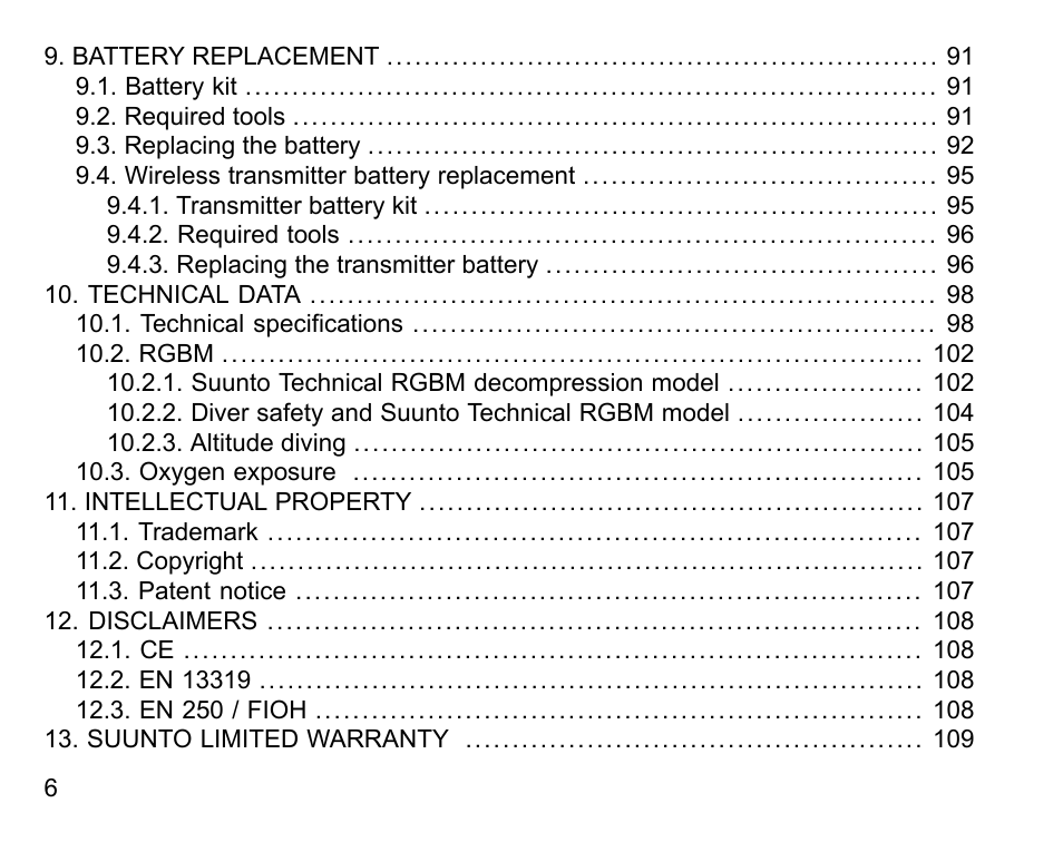 SUUNTO HELO2 User Manual | Page 6 / 116