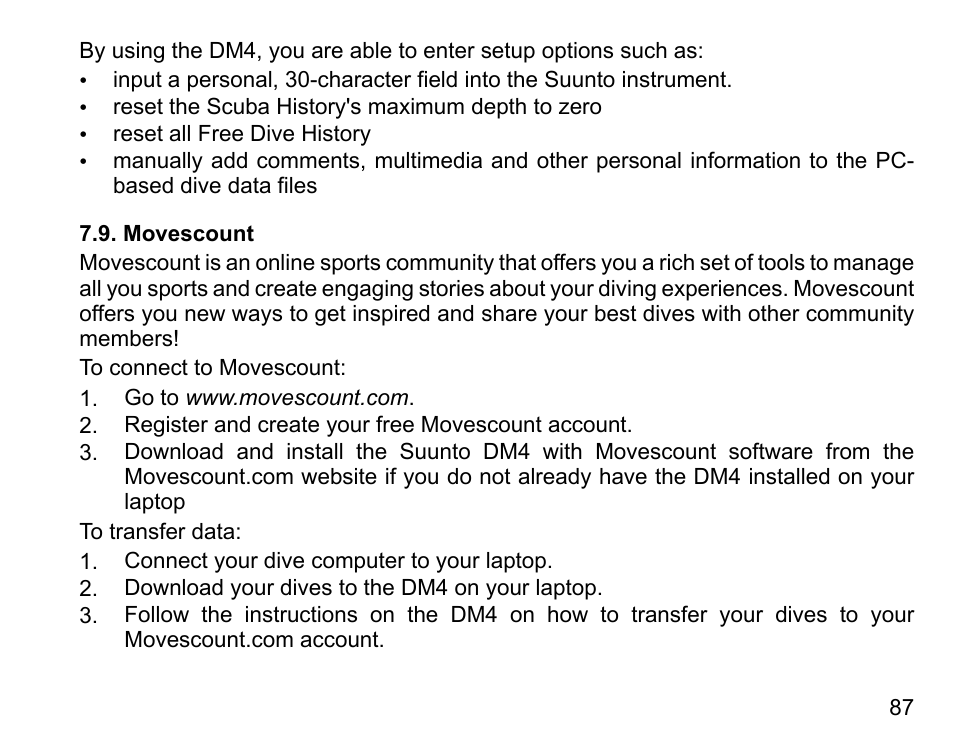 Movescount | SUUNTO HELO2 User Manual | Page 87 / 116