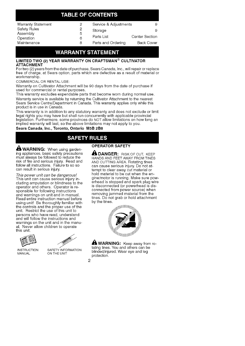 Craftsman 944.511580 User Manual | Page 2 / 9