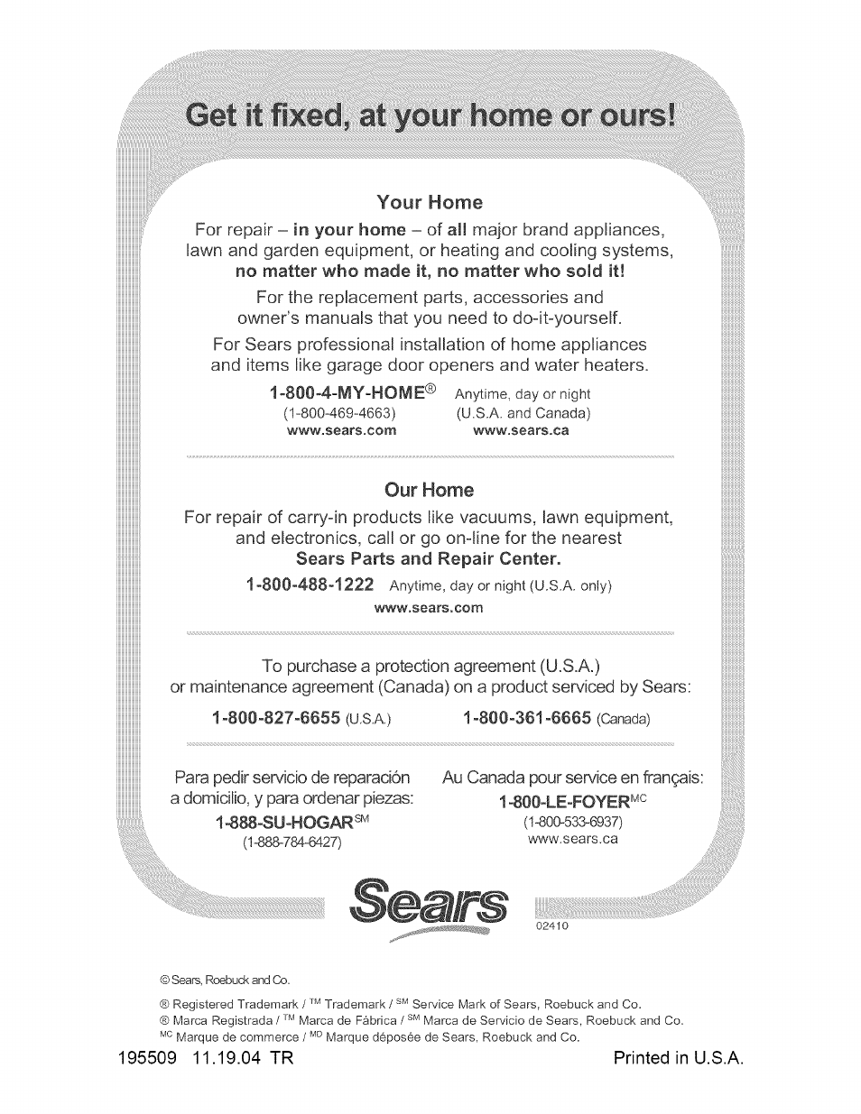 Át:fóá^r::li®:itie::er;::oüm | Craftsman Dlt 3000 917.275820 User Manual | Page 56 / 56