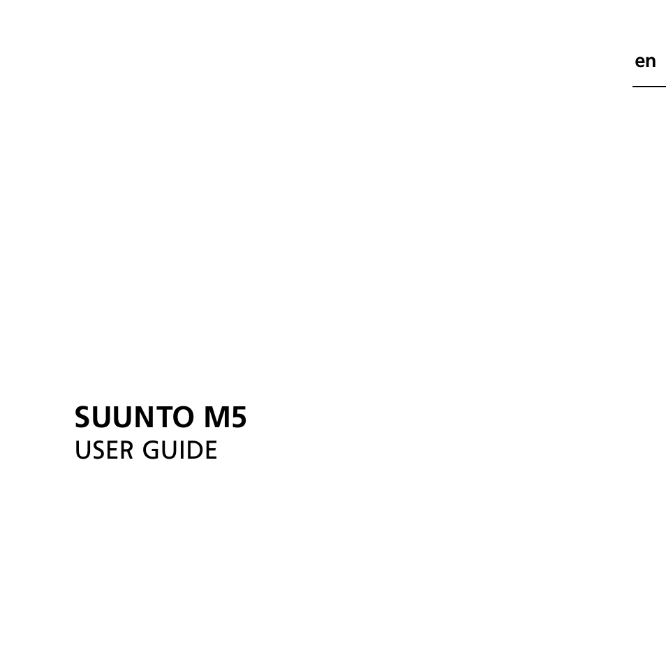SUUNTO M5 User Manual | 47 pages
