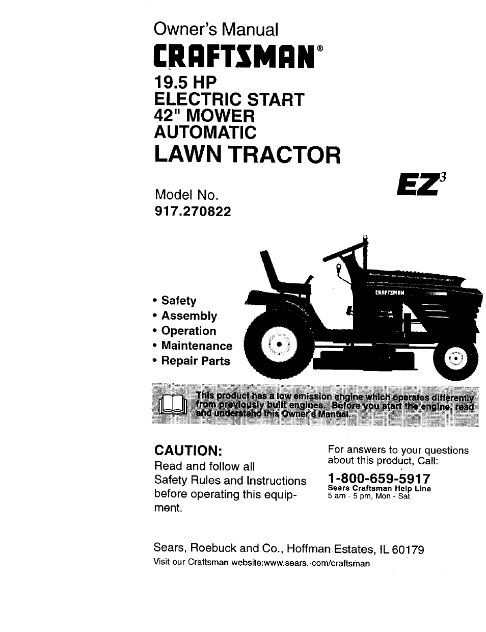 Craftsman 917.270822 User Manual | 60 pages