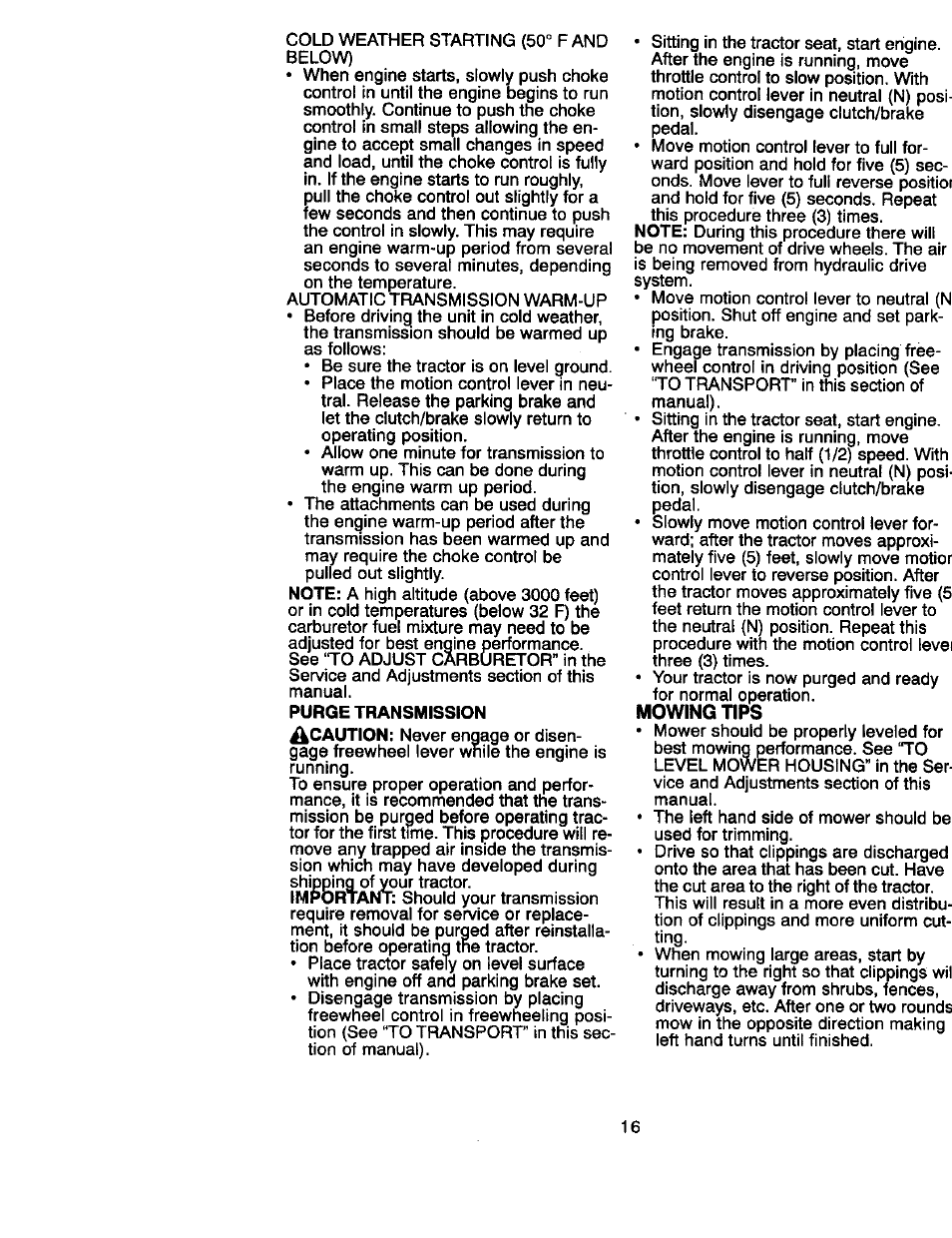 Mowing tips | Craftsman 917.270822 User Manual | Page 16 / 60