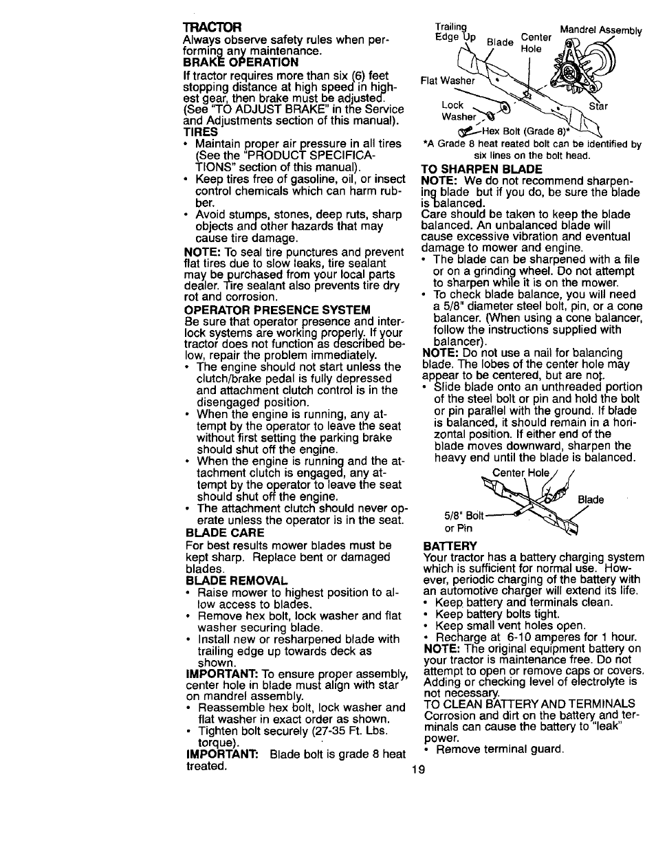 Tractor | Craftsman 917.270822 User Manual | Page 19 / 60