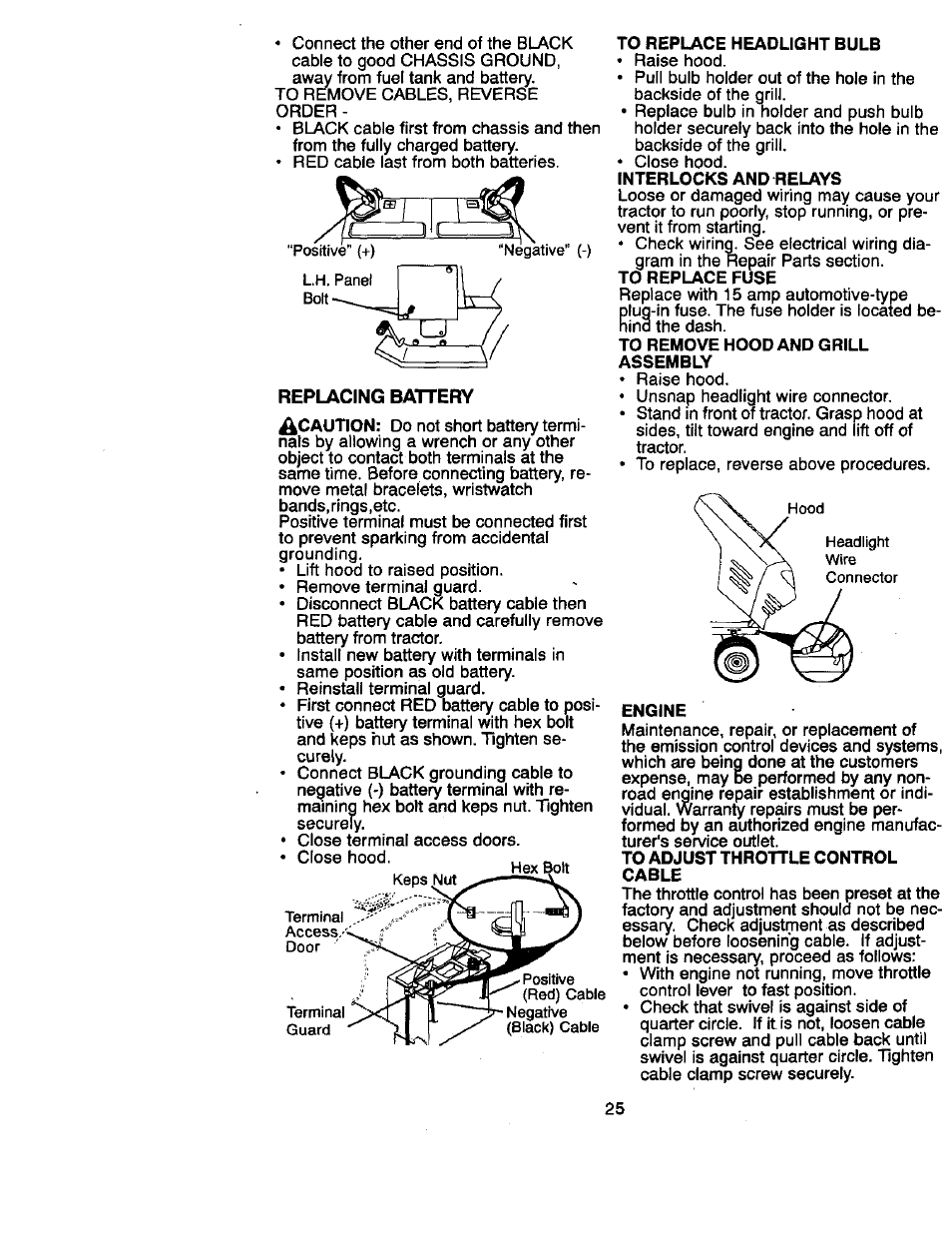 Replacing battery | Craftsman 917.270822 User Manual | Page 25 / 60