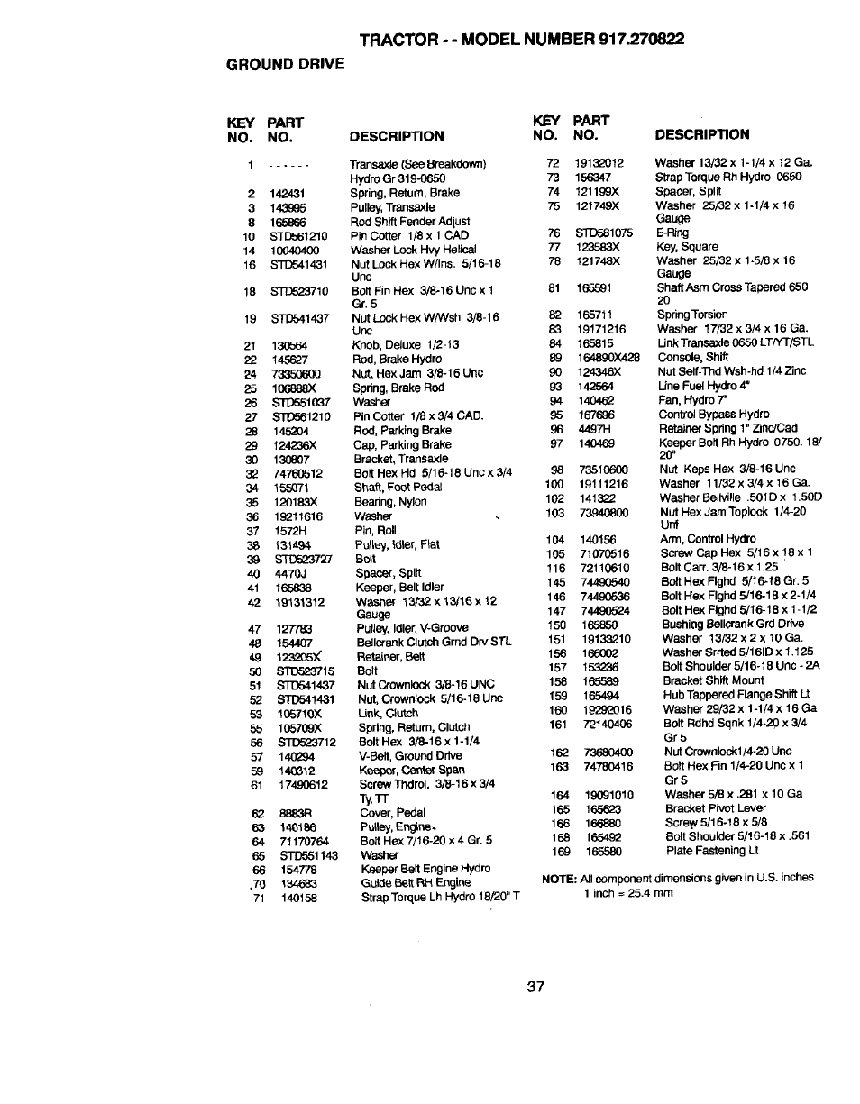 Ground drive | Craftsman 917.270822 User Manual | Page 37 / 60