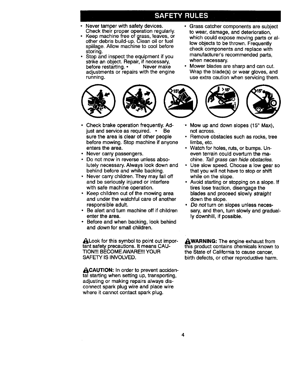 Safety rules | Craftsman 917.270822 User Manual | Page 4 / 60