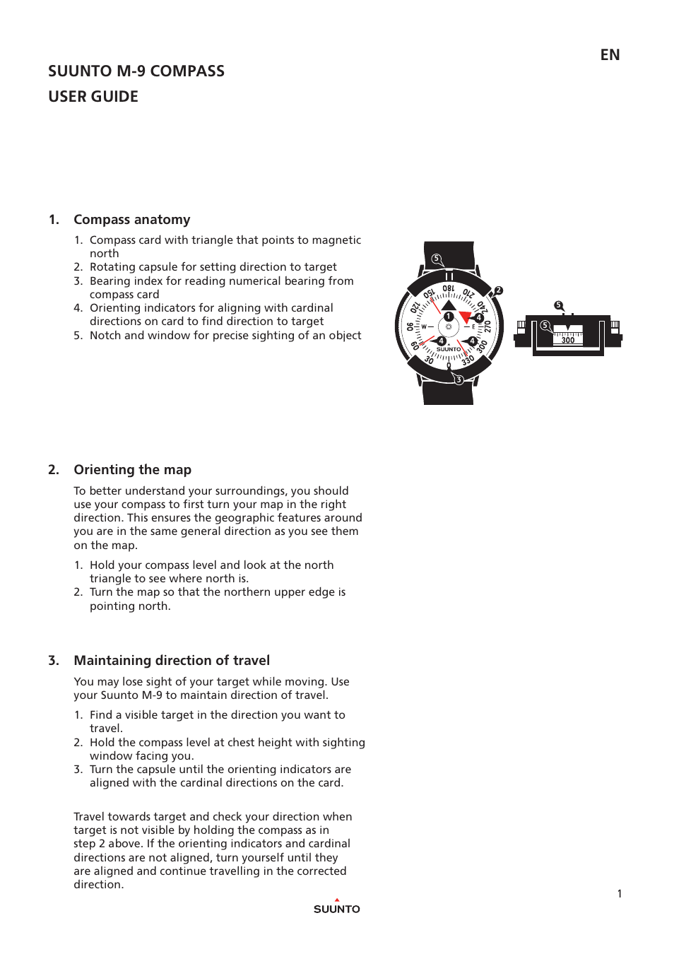 SUUNTO M-9 User Manual | 3 pages