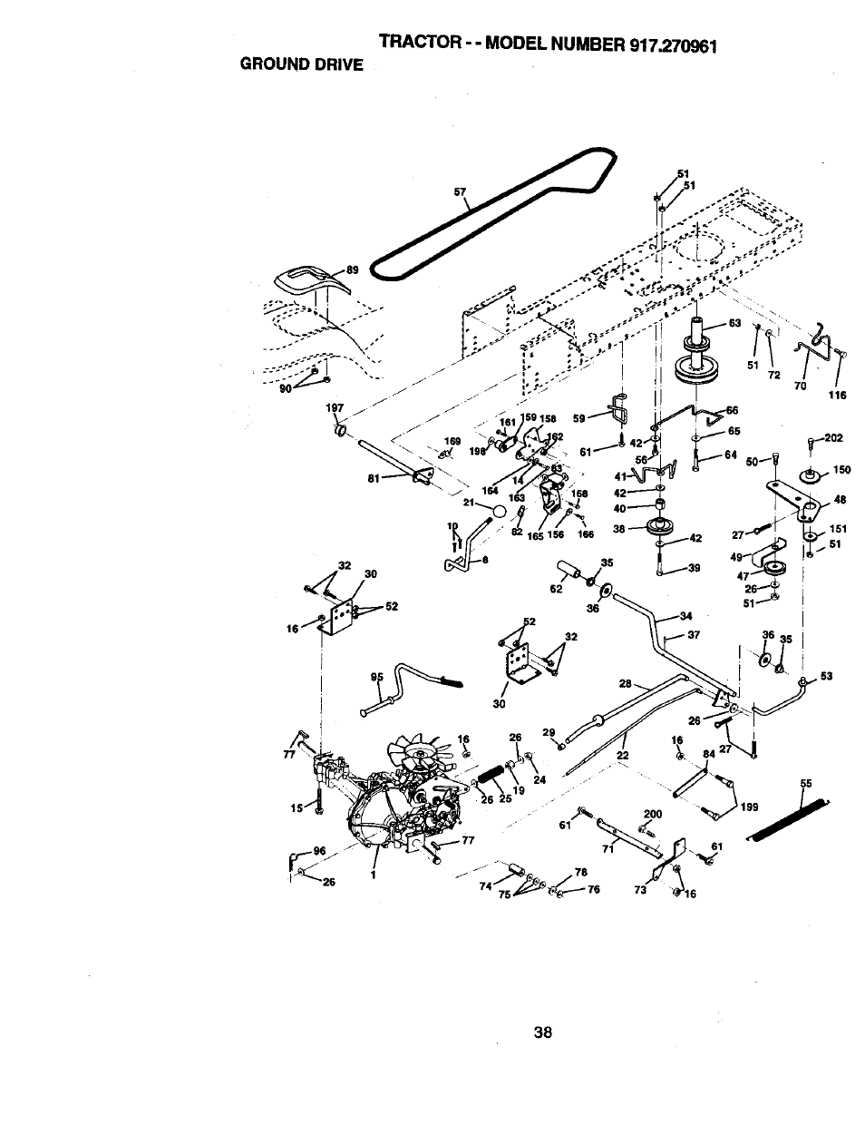 Ground drive | Craftsman 917.270961 User Manual | Page 38 / 60