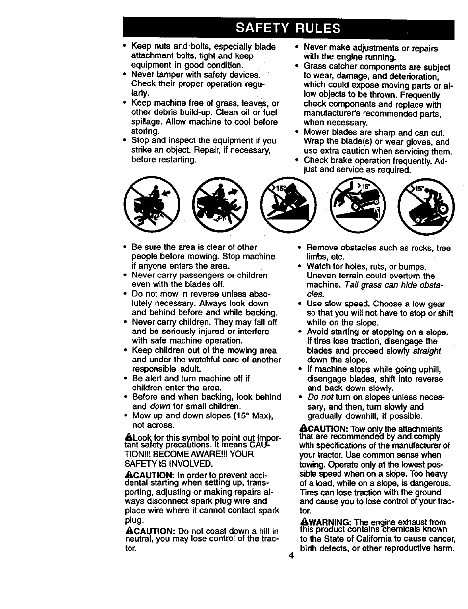 Safety rules | Craftsman 917.270961 User Manual | Page 4 / 60