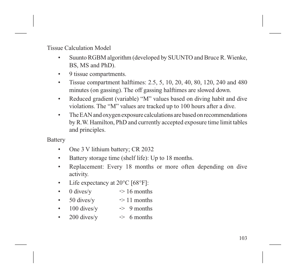 SUUNTO MOSQUITO User Manual | Page 105 / 122