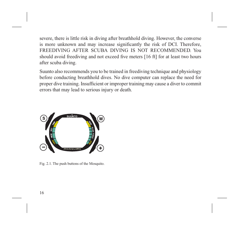 SUUNTO MOSQUITO User Manual | Page 18 / 122