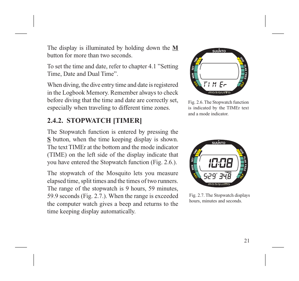 SUUNTO MOSQUITO User Manual | Page 23 / 122