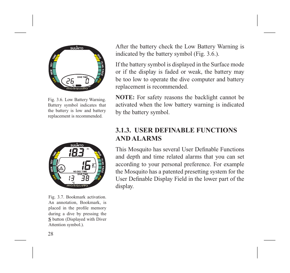 SUUNTO MOSQUITO User Manual | Page 30 / 122