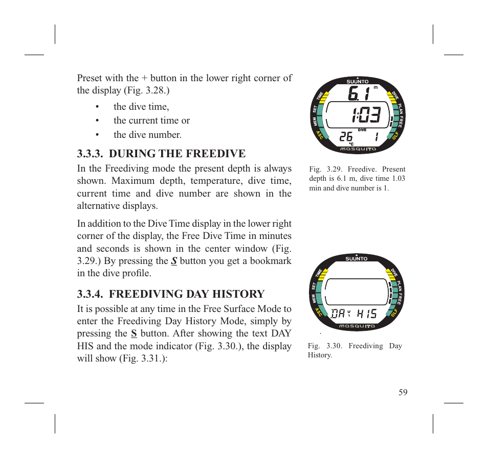 SUUNTO MOSQUITO User Manual | Page 61 / 122