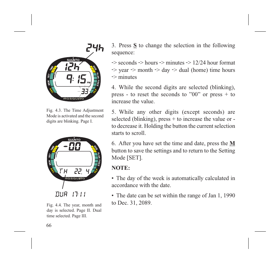 SUUNTO MOSQUITO User Manual | Page 68 / 122