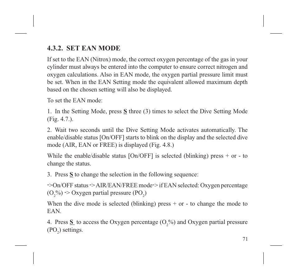 Set ean mode | SUUNTO MOSQUITO User Manual | Page 73 / 122