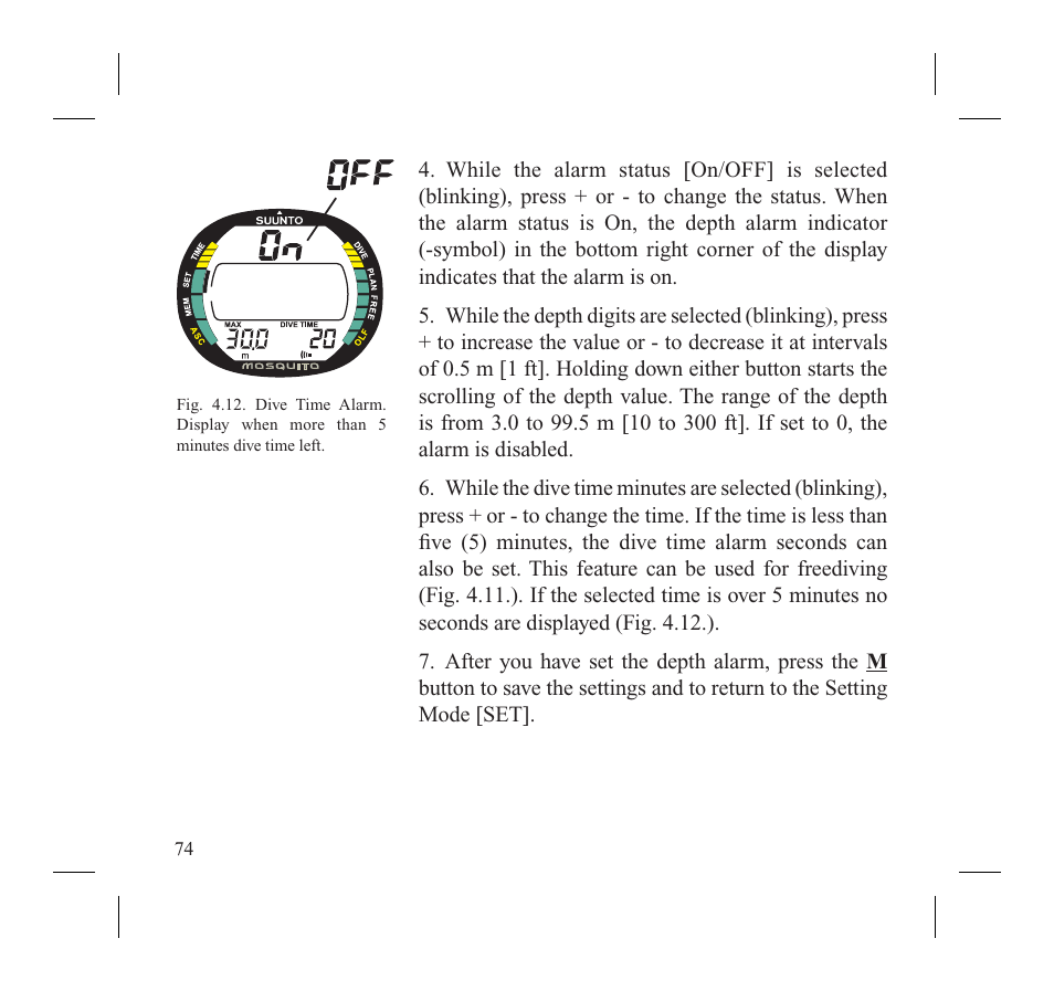 SUUNTO MOSQUITO User Manual | Page 76 / 122