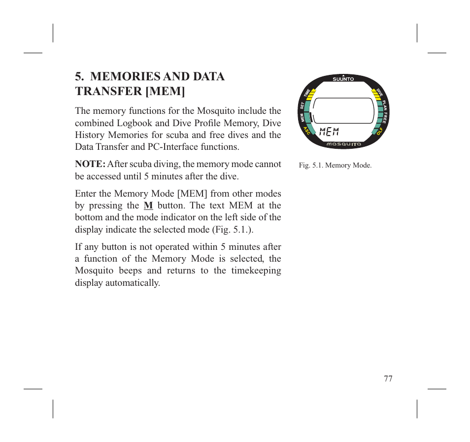 SUUNTO MOSQUITO User Manual | Page 79 / 122