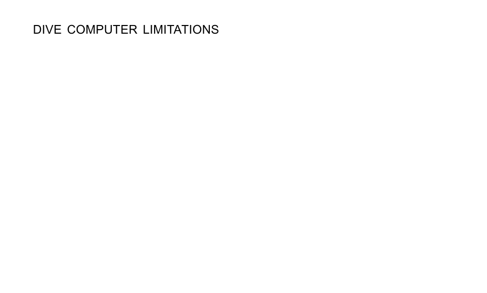 Dive computer limitations | SUUNTO OCTOPUS II User Manual | Page 16 / 66