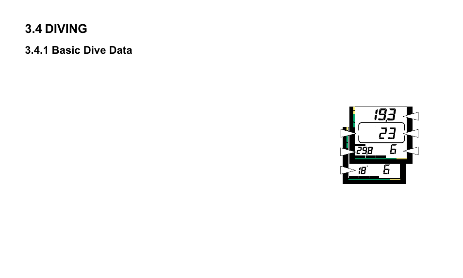 4 diving, 1 basic dive data | SUUNTO OCTOPUS II User Manual | Page 27 / 66