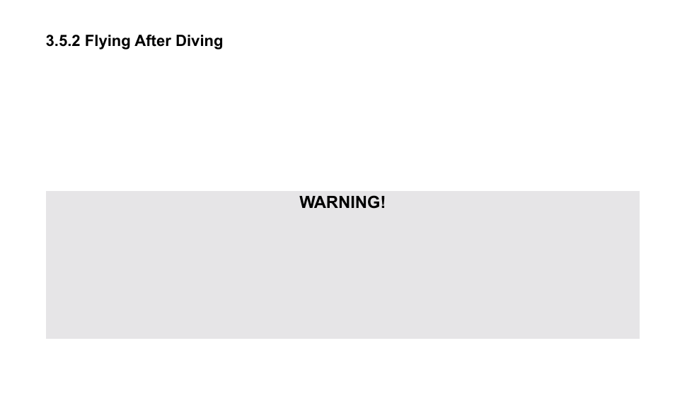 Warning, 2 flying after diving | SUUNTO OCTOPUS II User Manual | Page 38 / 66