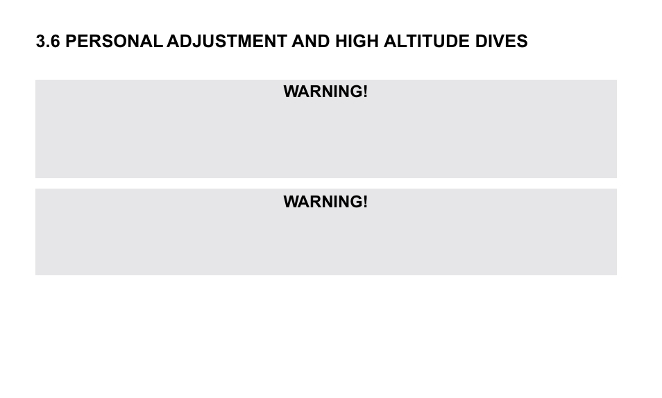 6 personal adjustment and high altitude dives | SUUNTO OCTOPUS II User Manual | Page 39 / 66