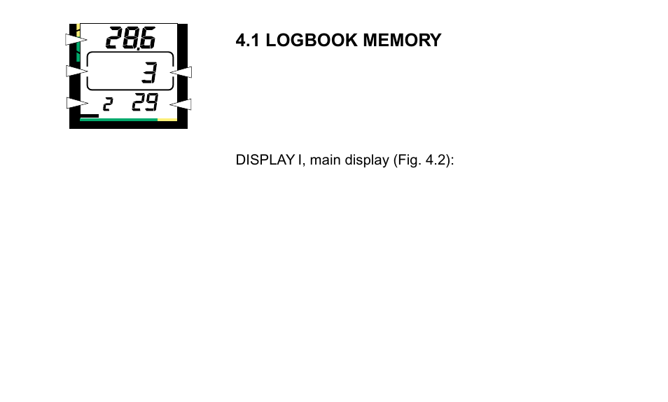 Display i, main display (fig. 4.2) | SUUNTO OCTOPUS II User Manual | Page 44 / 66