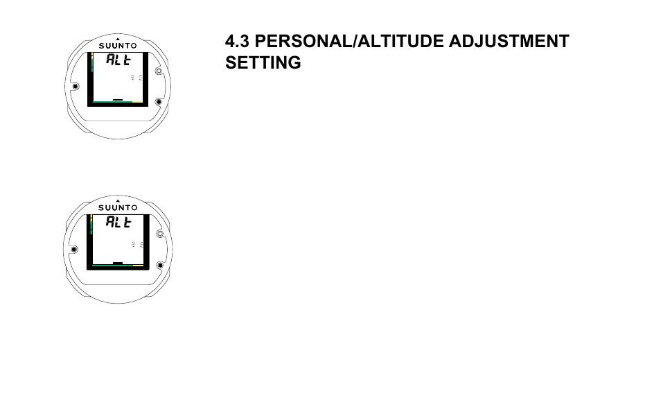 3 personal/altitude adjustment setting | SUUNTO OCTOPUS II User Manual | Page 48 / 66